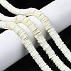 Flat Round Handmade Polymer Clay Beads CLAY-R067-10mm-21-5