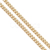 2MM Brass Curb Chain Slider Necklace Making AJEW-JB01545-03-3