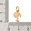 Ion Plating(IP) 304 Stainless Steel Enamel Alphabet Charms STAS-F308-02G-P-3