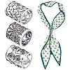 3Pcs 3 Styles Alloy Scarf Clips AJEW-CY0002-62-1