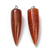 Natural Red Aventurine Pointed Pendants G-D040-01P-B08-2