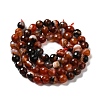 Natural Striped Agate/Banded Agate Beads Strands G-A246-8mm-12-3
