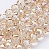 Electroplate Glass Beads Strands EGLA-J015-10mm-07-1