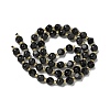 Natural Black Onyx(Dyed & Heated) Beads Strands G-K387-A03-01-4