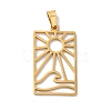 304 Stainless Steel Pendants STAS-U010-14G-1