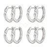Brass Micro Pave Cubic Zirconia Hoop Earring for Women EJEW-WH0013-97P-1
