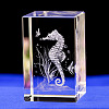 3D Laser Engraving Animal Glass Figurine DJEW-R013-01C-1