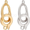 2Pcs 2 Colors 925 Sterling Silver Fold Over Clasps STER-AR0001-03-1