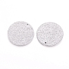 Tarnish Resistant 304 Stainless Steel Textured Pendants STAS-I098-01-25mm-P-2