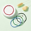 Glass Seed & Alloy Enamel Evil Eye Beaded Stretch Bracelet BJEW-JB09427-2