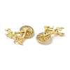 Rack Plating Brass Micro Pave Cubic Zirconia Pendants KK-C030-14G-2