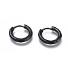 304 Stainless Steel Huggie Hoop Earrings EJEW-O087-06F-1