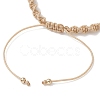 Natural Cultured Freshwater Pearl & Brass & 304 Stainless Steel Beads Braided Bead Bracelets for Women BJEW-JB13109-02-4