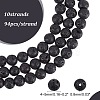 Natural Lava Rock Gemstone Round Bead Strands X-G-R285-4mm-06-2