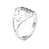 Non-Tarnish 304 Stainless Steel Spider Web Adjustable Rings for Women RJEW-I097-07P-1