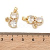 Brass Micro Pave Clear Cubic Zirconia Pendants KK-H265-05G-3