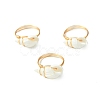 Natural Spiral Shell Finger Rings RJEW-TA00167-2