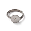 Adjustable 304 Stainless Steel Finger Rings Components STAS-L193-P01-10mm-2