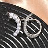 Brass Micro Pave Cubic Zirconia Cuff Open Rings RJEW-C158-03P-2
