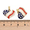 Brass Micro Pave Cubic Zirconia Pendants KK-C248-11A-G-3