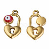 304 Stainless Steel Enamel Pendants STAS-N087-53-01G-1