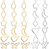 120Pcs 12 Styles 304 Stainless Steel Charms STAS-BBC0009-52-1