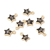 Rack Plating Eco-friendly Brass Enamel Charms KK-D073-01G-02-NR-1