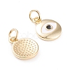 Brass Enamel Charms KK-F814-19G-2