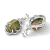 Natural Unakite Oval Pendants G-NH0025-15P-13-2