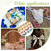 4Bags 4 Colors Printed Artificial Silk Ribbons OCOR-MA0001-82B-5