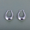 Shiny U-shaped Brass Hoop Earrings DA9481-3