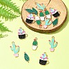 16Pcs 4 Styles Alloy Enamel Pendants ENAM-FS0001-86-8