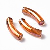 UV Plating Transparent Rainbow Iridescent Acrylic Beads X-OACR-A016-01-2