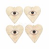 Brass Micro Pave Clear & Black Cubic Zirconia Pendants KK-S356-752-3