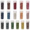 80G 16 Colors Cylinder Seed Beads SEED-YW0003-13-1
