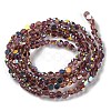 Transparent Electroplate Glass Beads Strands GLAA-Q099-A01-01-2