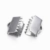 Tarnish Resistant 304 Stainless Steel Ribbon Crimp Ends STAS-H376-120-2
