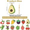 36Pcs 12 Styles Fruits Alloy Enamel Pendants FIND-FS0005-12-3