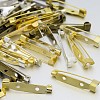 2 Holes Iron Brooch Pin Back Safety Catch Bar Pins IFIN-X0029-03-1