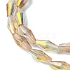Transparent Electroplate Glass Beads Strands GLAA-K064-05A-AB04-3