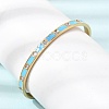 304 Stainless Steel Pave Clear Cubic Zirconia Open Cuff Bangles for Women SA-CBAC920-16G-3