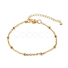 304 Stainless Steel Paperclip & Satellite Chains Bracelet Set BJEW-JB06523-4