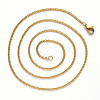 PVD Vacuum Plating 304 Stainless Steel Curb Chain Necklace NJEW-S420-001C-G-3