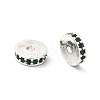 Brass Micro Pave Cubic Zirconia Beads KK-R216-15S-02-2