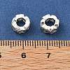 Brass Micro Pave Clear Cubic Zirconia Rondelle European Beads LS-KK-R216-20S-3