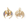 Rack Plating Brass Micro Pave Colorful Cubic Zirconia Pendants ZIRC-C040-48A-G-1