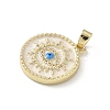 Brass Micro Pave Clear Cubic Zirconia Pendants KK-F905-22G-02-2