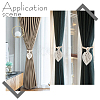 Cotton Macrame Leaf Tassel Curtain Tiebacks AJEW-WH0038-38B-5