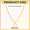 1Pc Brass Chain & 304 Stainless Steel Letter Pendant Necklaces NJEW-LP0001-35D-G-2