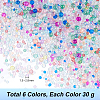 180G 6 Colors Transparent Glass Beads GLAA-PH0003-06-2